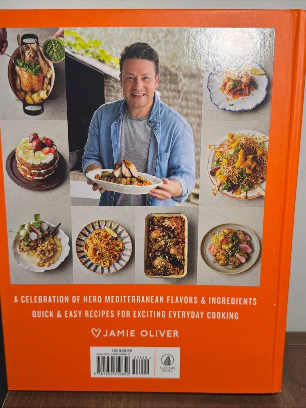 Jamie Oliver 5 Ingredients Mediterranean Cookbook - Orange Cover